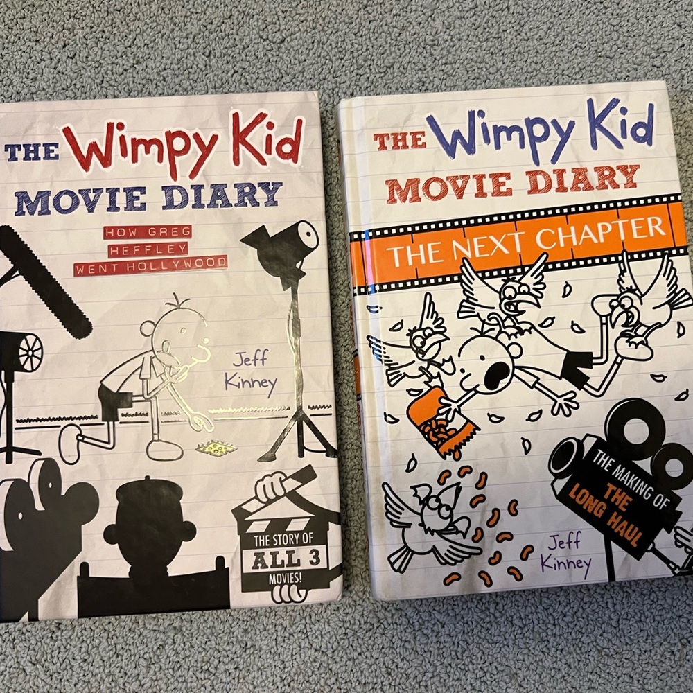 The Wimpy Kid Movie Diary Set - 2 books perfect condition
